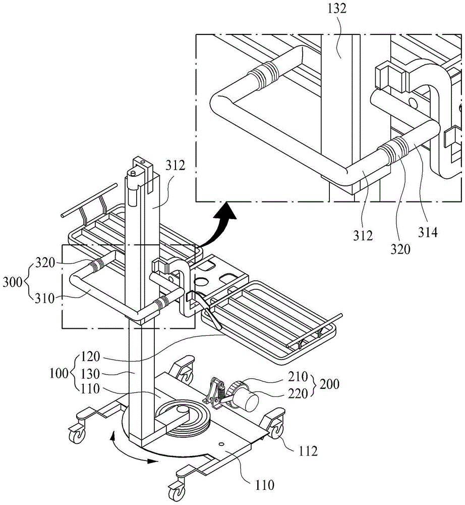 Mobile lift with driver assistance system with adjustable rotational force