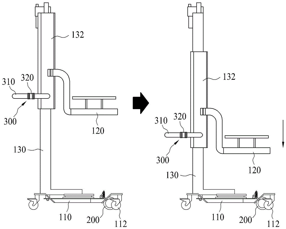 Mobile lift with driver assistance system with adjustable rotational force