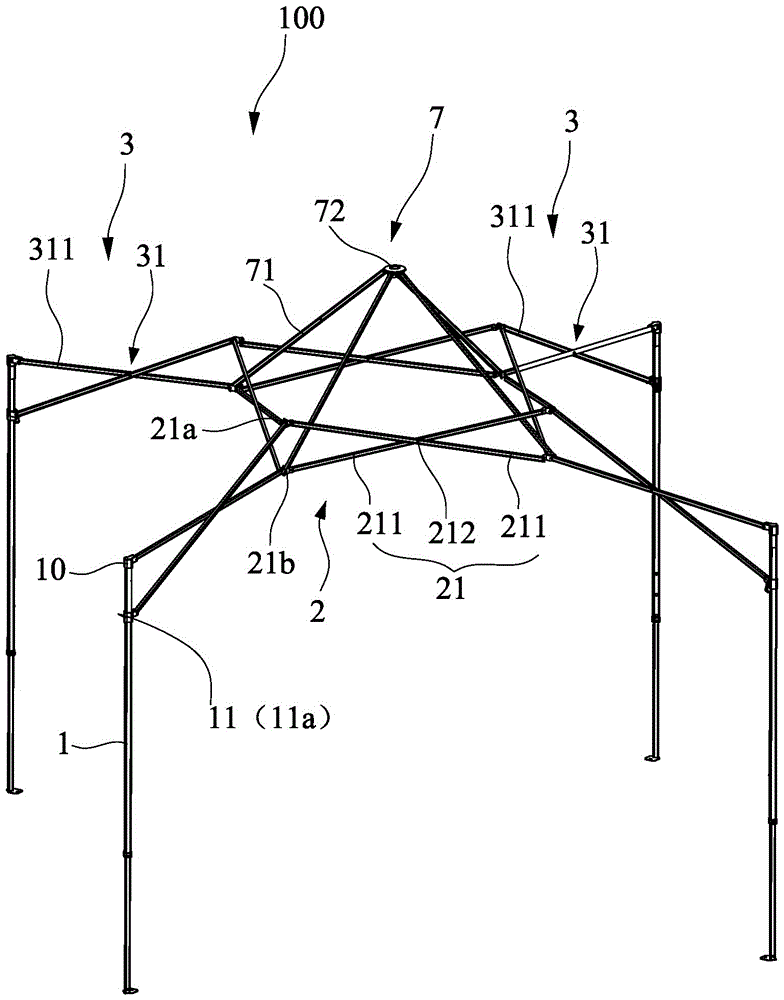 A tent pole structure