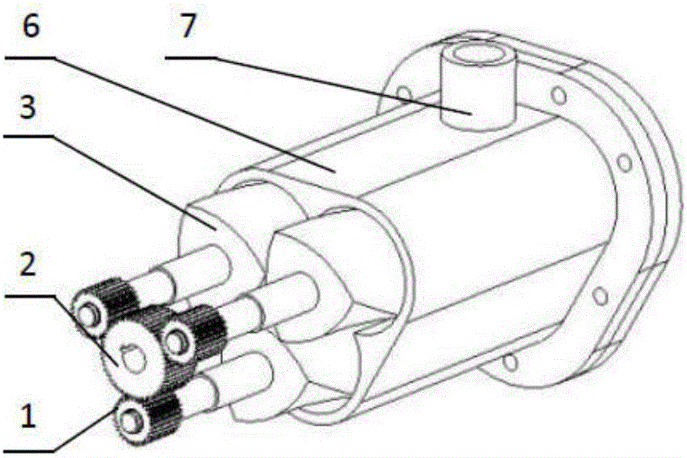 Same-direction-engaged Lelo triangular rotor pump