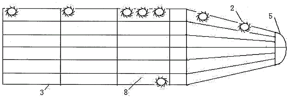 Novel hypersonic missile outer-layer wind turbine blade heat preventing and cooling technology