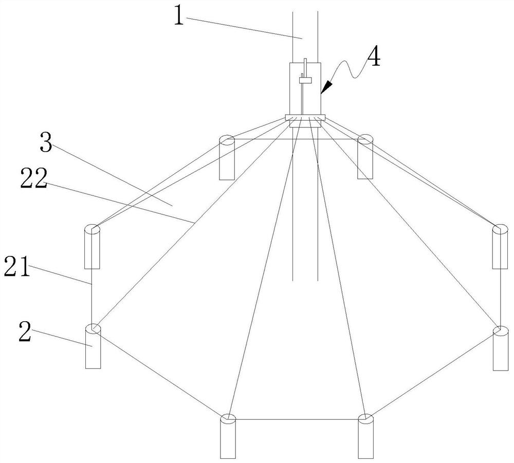 A garden shrub sun protection structure and its installation method