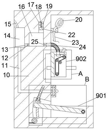 Water-saving bathtub scrubbing device with automatic scrubbing function