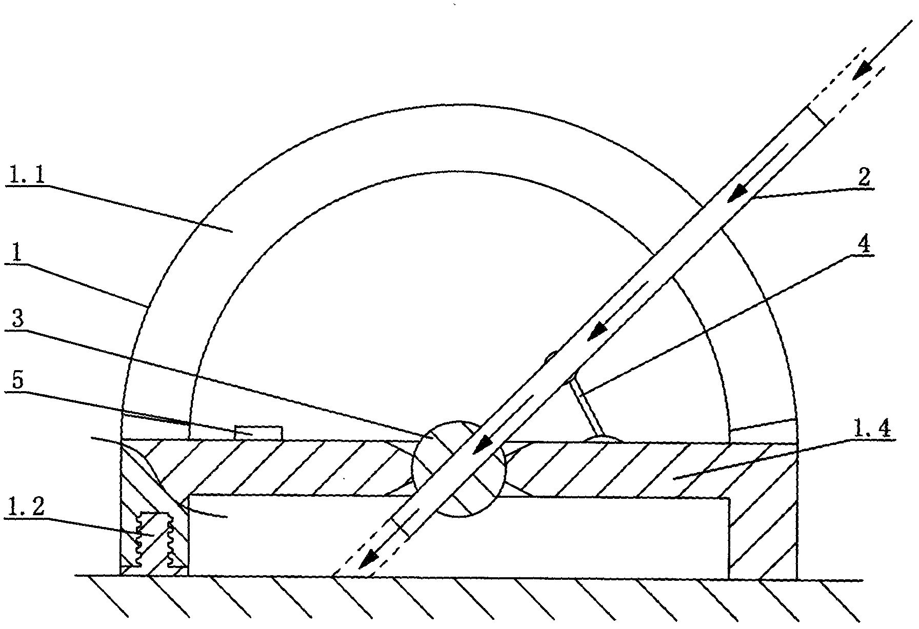 Solar azimuth gauge and measuring method thereof