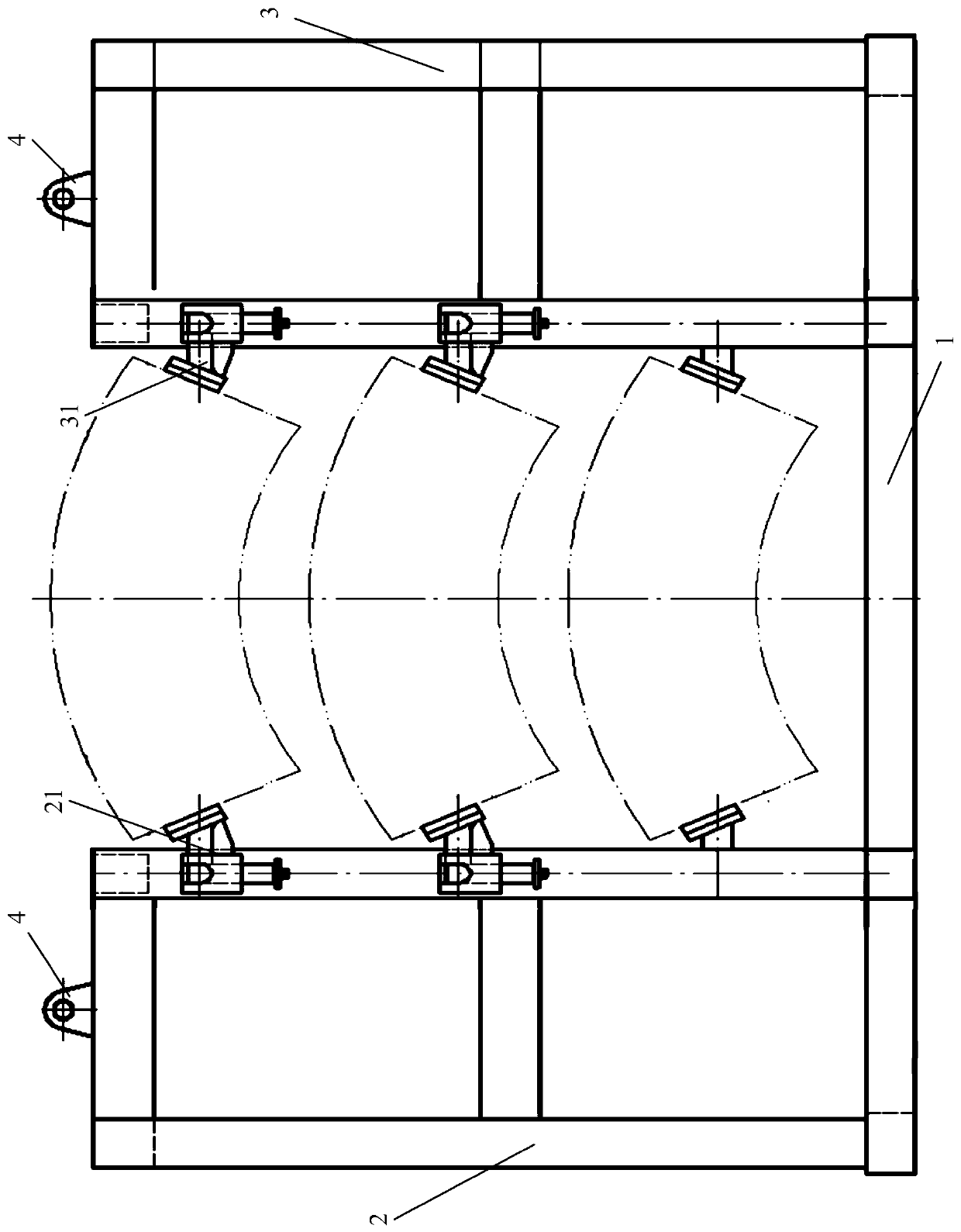 A nuclear power generator static blade seat placement bracket