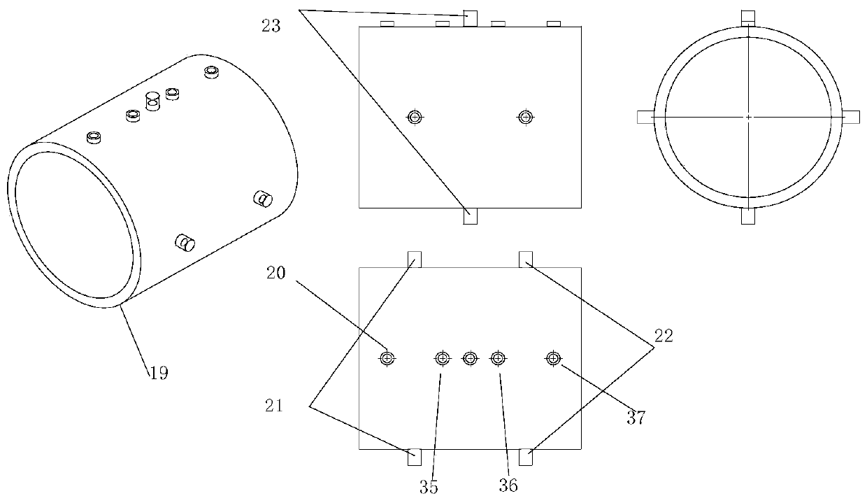 Triaxial loading pulse hydraulic fracturing crack expansion dynamic monitoring test device