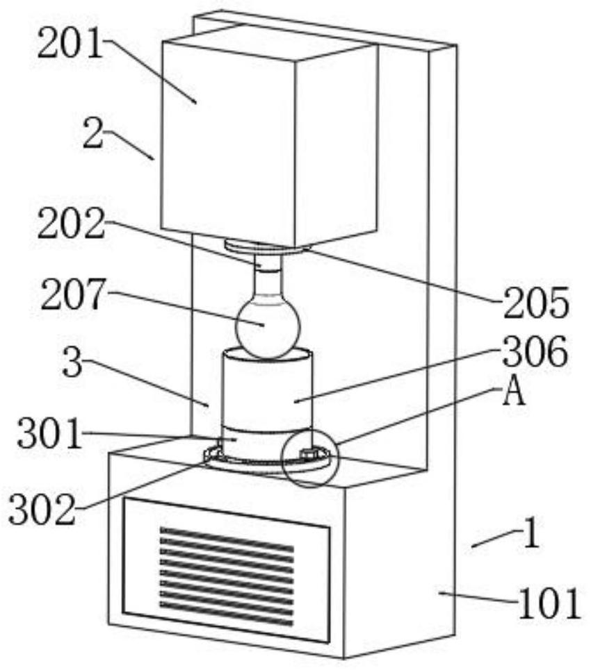 Medicine pounding device for medicine processing