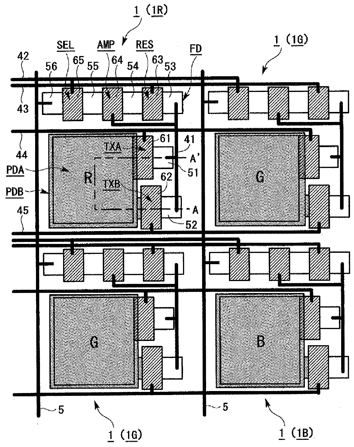 Solid state image sensor with plural overlapping photoelectric conversion units