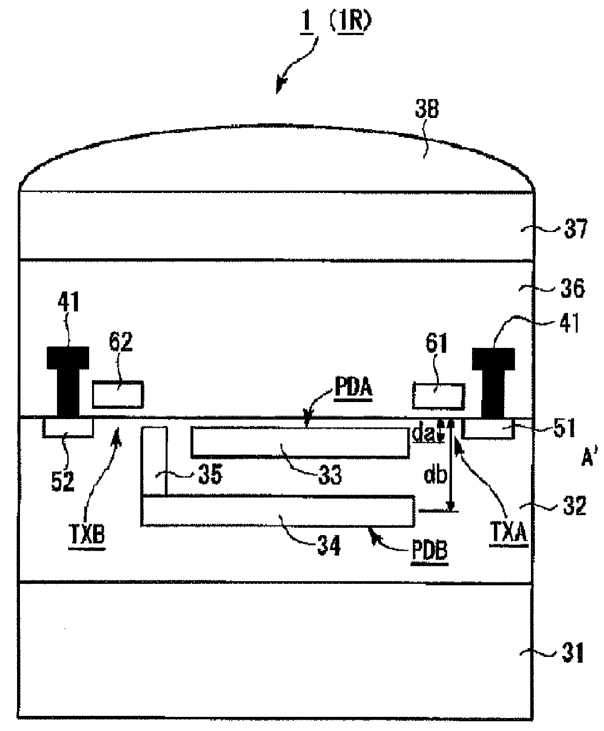 Solid state image sensor with plural overlapping photoelectric conversion units