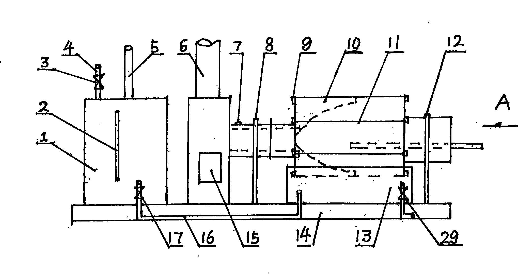 Internal-combustion waste water treatment device