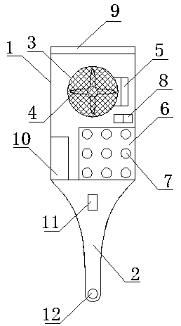 Hand-held fan for travelling