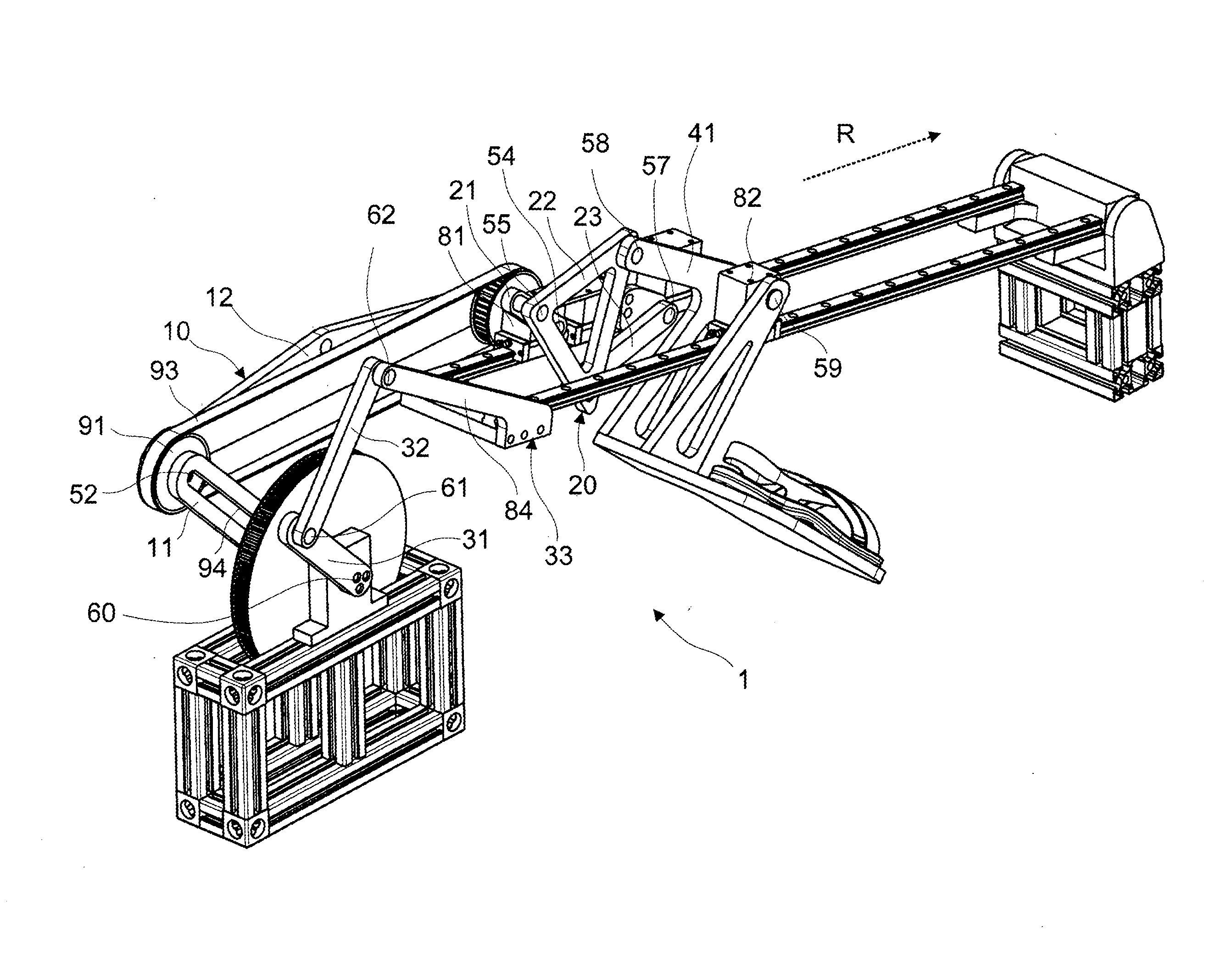 Gait training apparatus for generating a natural gait pattern