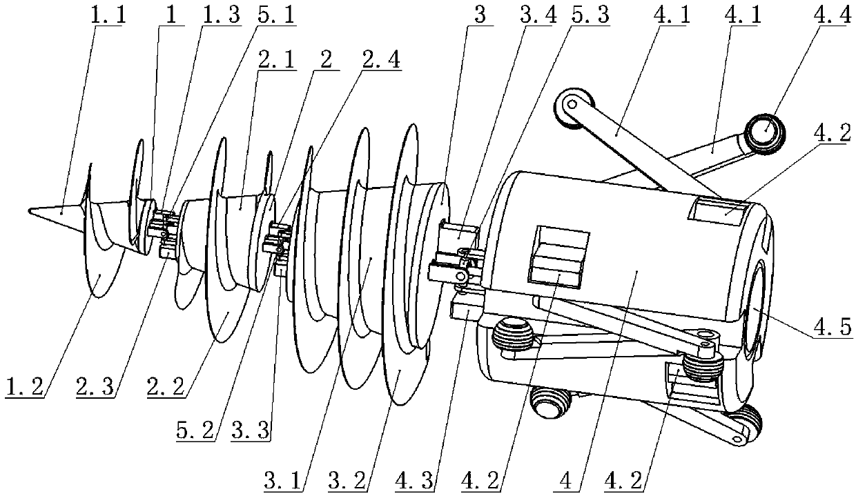 A flexible cone-screw driven pipeline robot