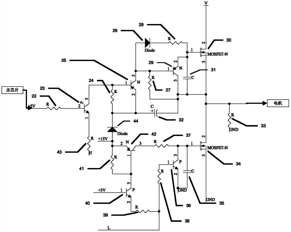 Driving circuit with electronic differential function and application of driving circuit