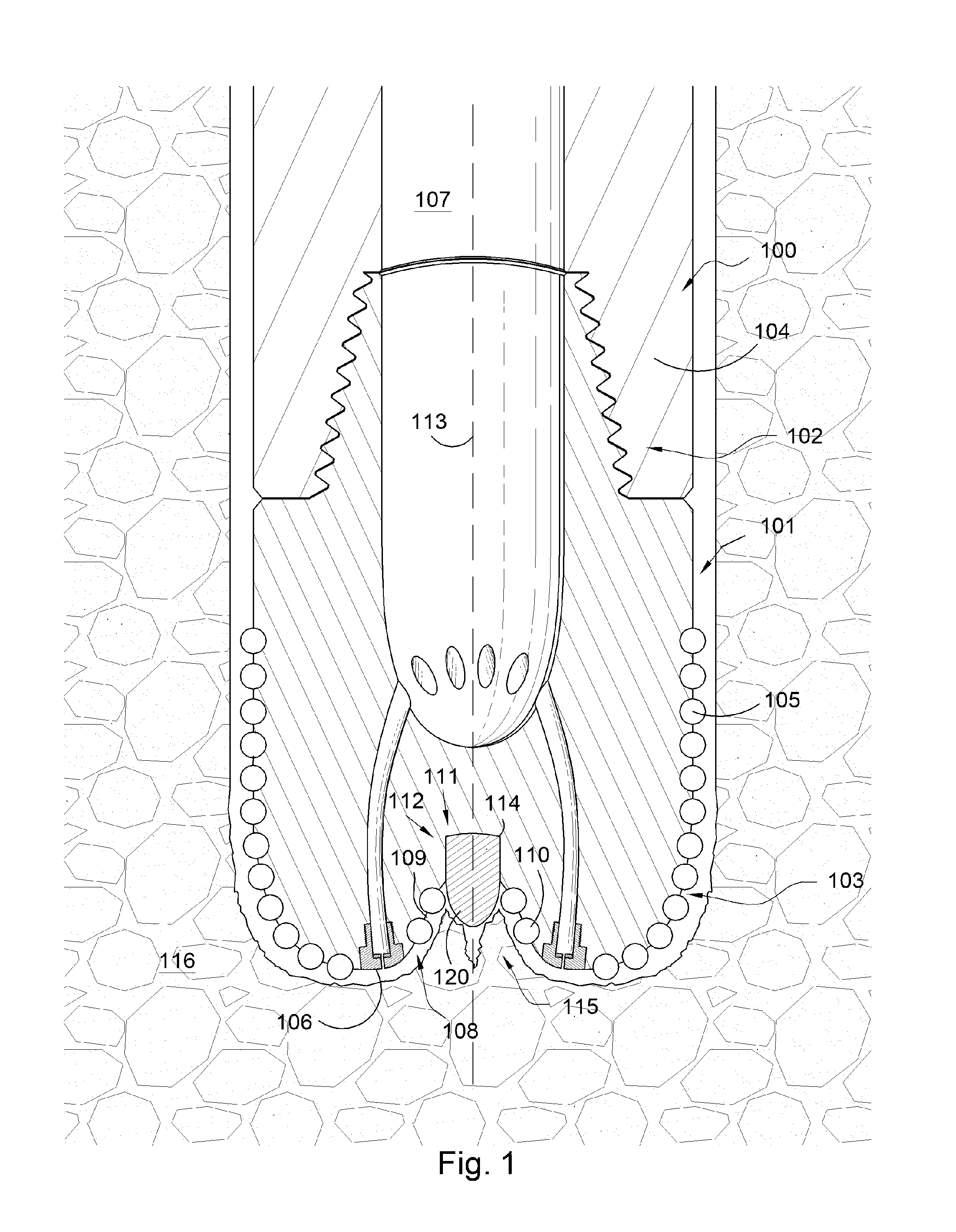 Drill bit assembly with an indenting member