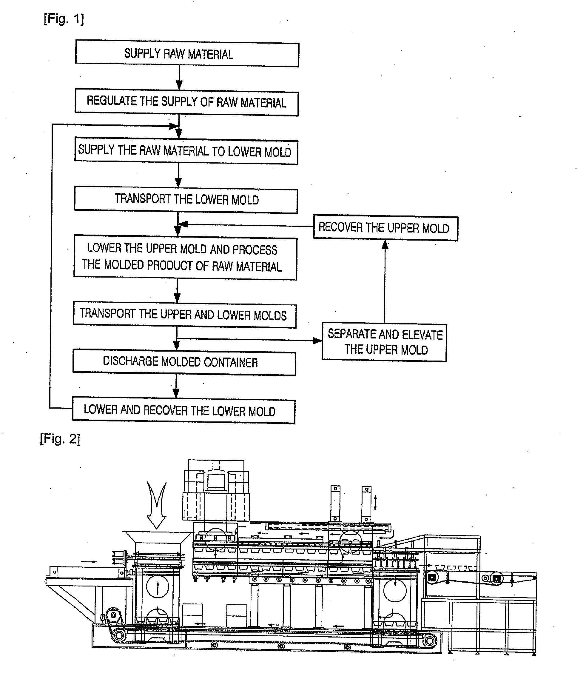 Apparatus and method for fabricating molded container using compression molding machine