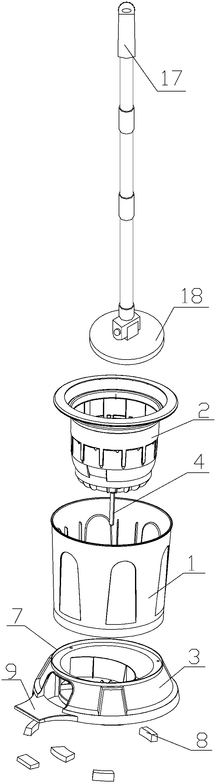 Manual draining device
