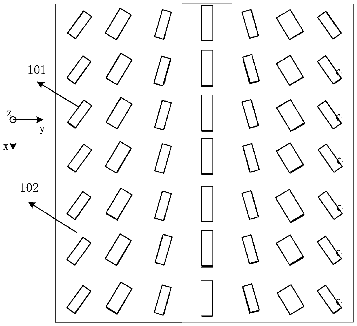 Orthogonal polarized light imaging diffractive optical device based on meta-structure surface