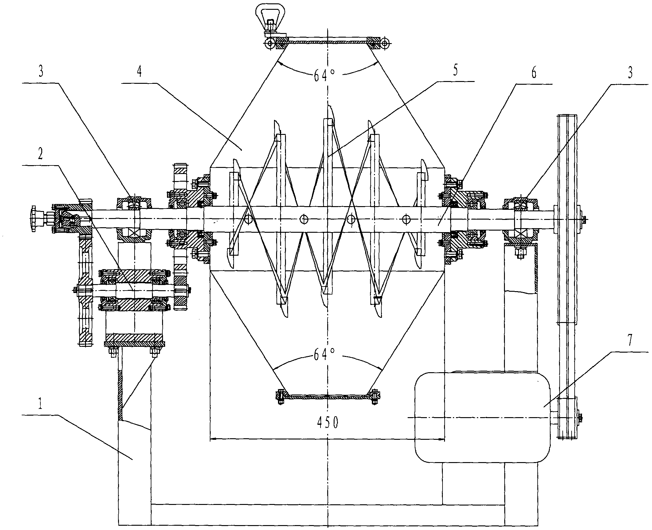 Abnormally-shaped auger drum-type mixer