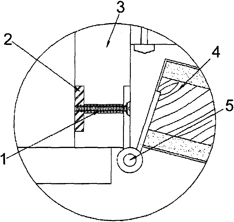 Wood door hinge installing and fastening structure