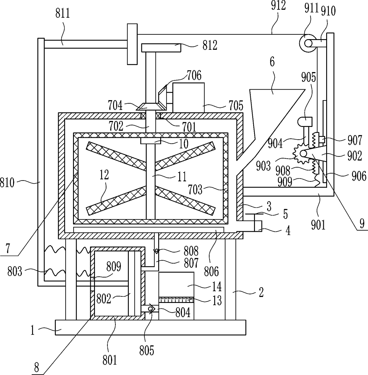Chemical dye compounding device