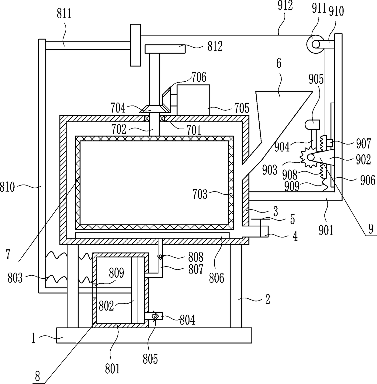 Chemical dye compounding device