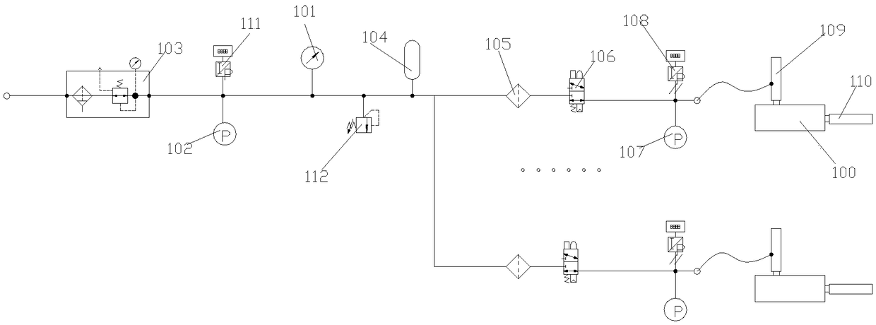 On-line irregular valve pressure testing system and testing method