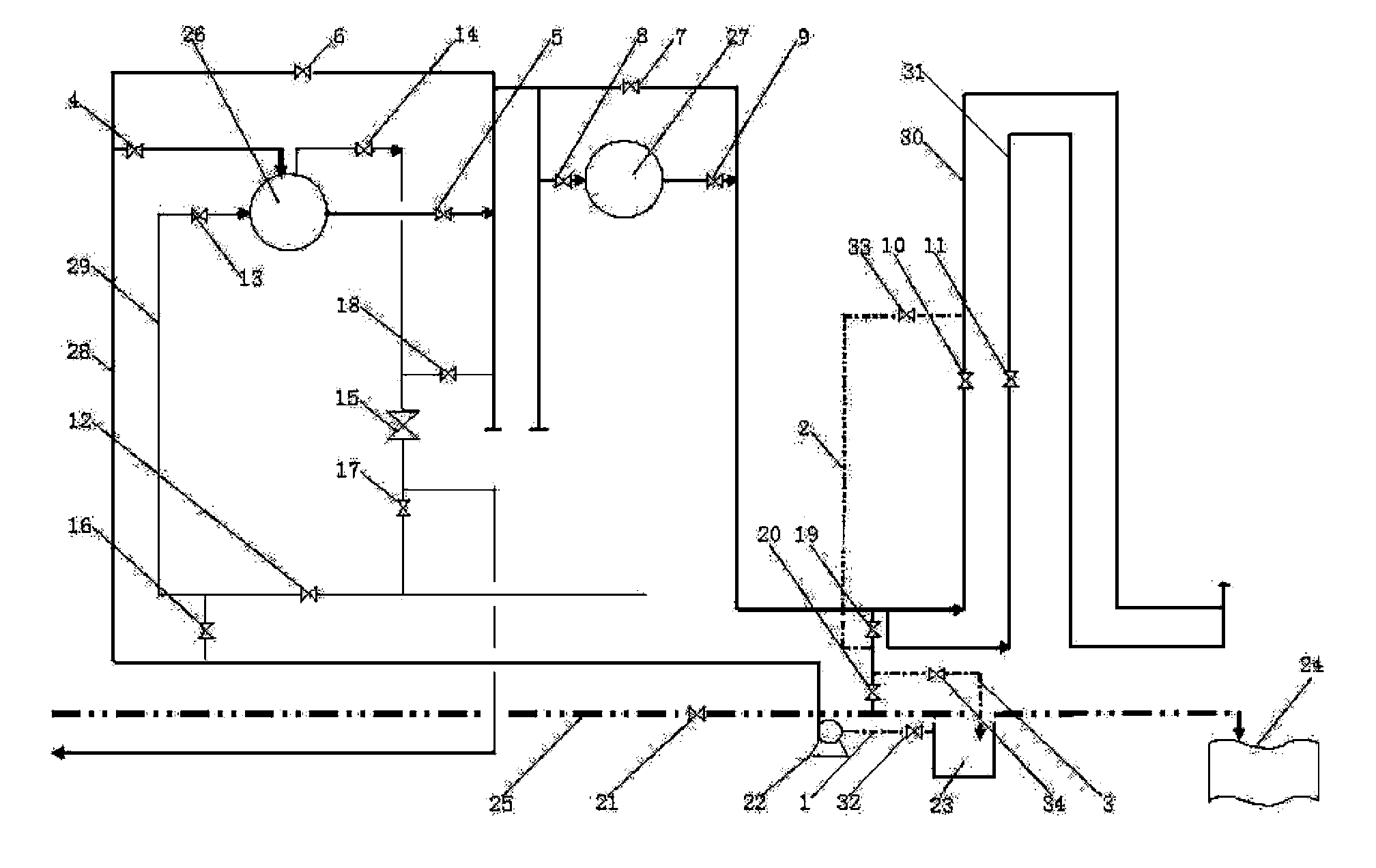 Device and method for cleaning ammonia distillation system