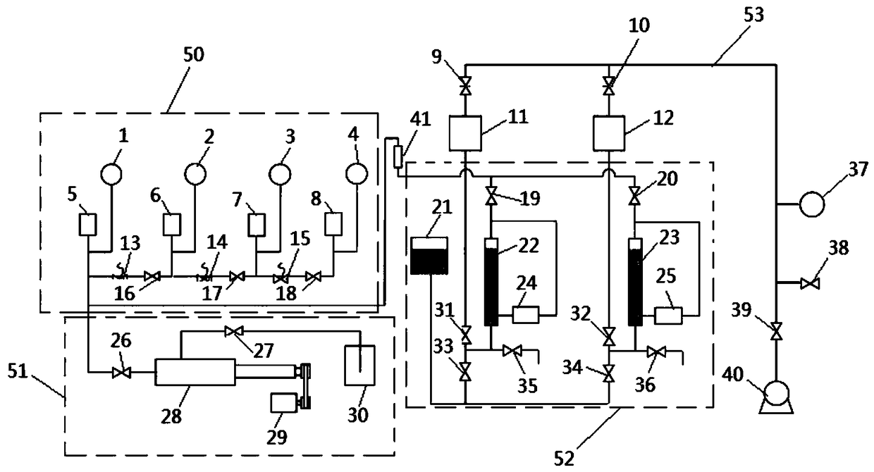 A mercury interface automatic adjustment system and a core pore structure measuring instrument