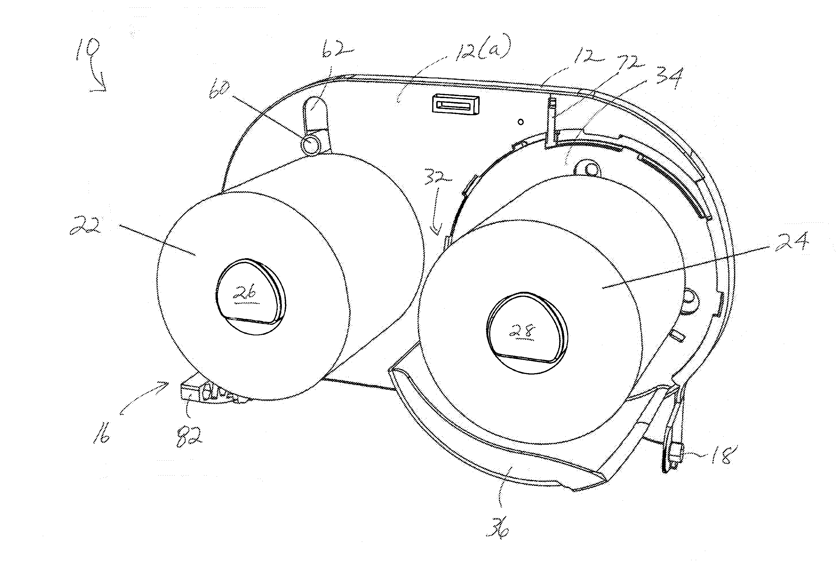 Reset linkage assembly for blocking shield of multi-roll paper dispenser