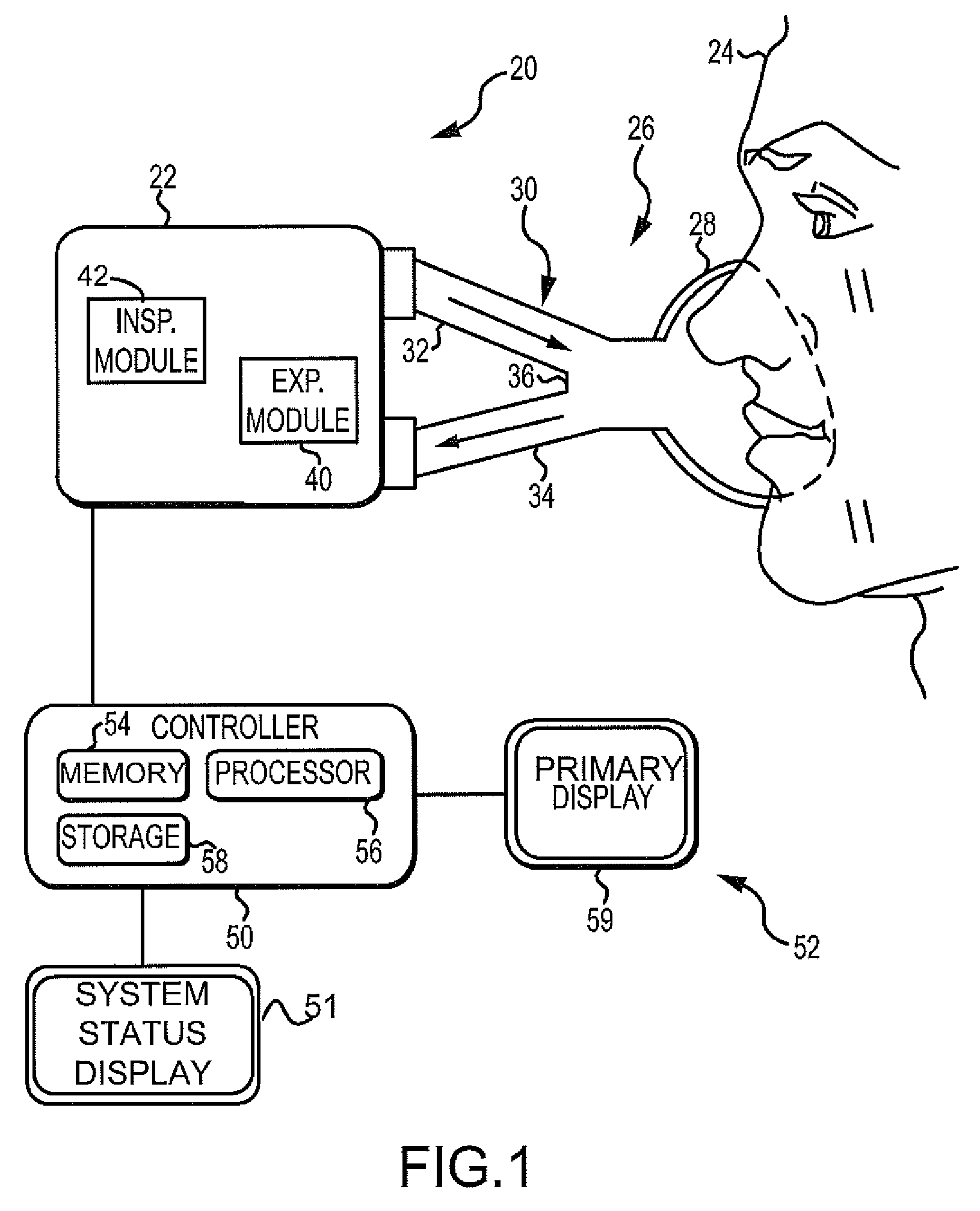 Ventilation System With System Status Display For Configuration And Program Information