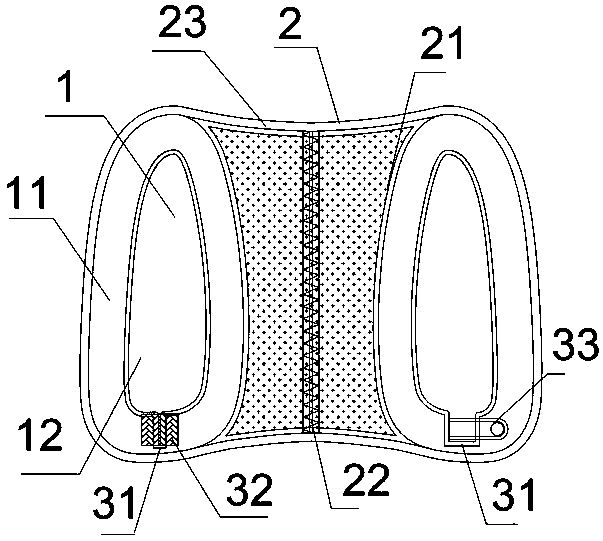 Waist support seat and connection sleeve suitable for same