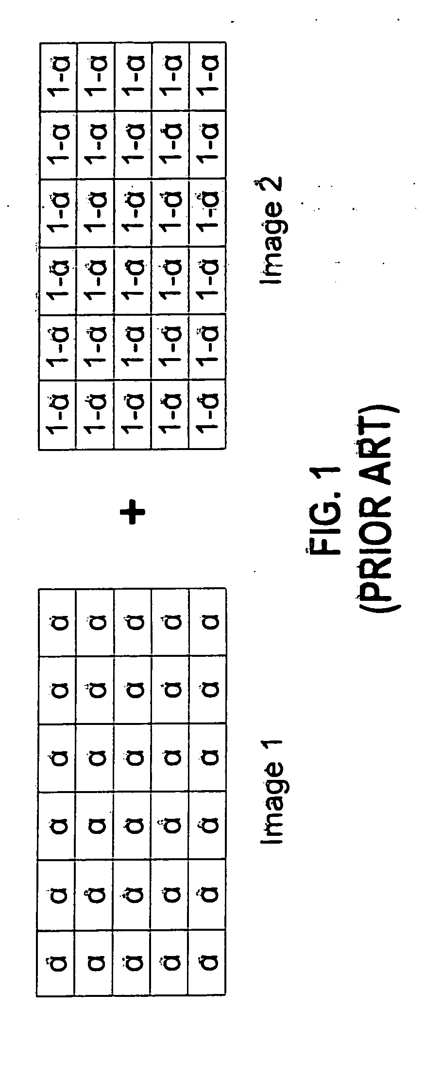 Method for combining two images based on eliminating background pixels from one of the images