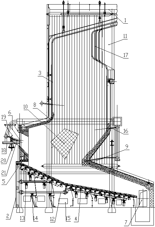 Reciprocating grate biomass boiler furnace