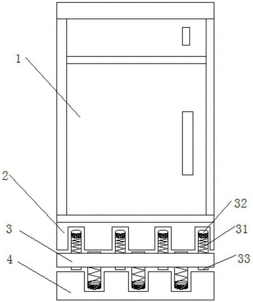 Vibration-reducing switch cabinet
