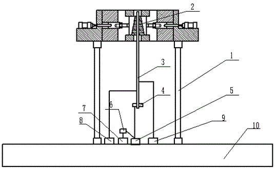 A honeycomb panel fatigue testing device and testing method