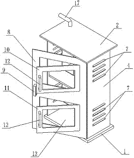 Multifunctional distribution box with tidy wire arrangement