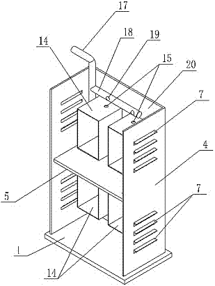 Multifunctional distribution box with tidy wire arrangement
