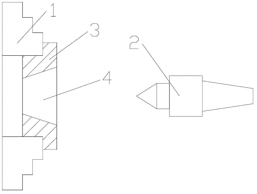 Clamp for turning circular arc conical part