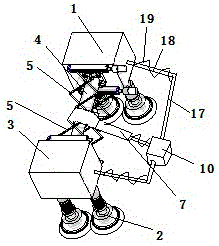 Wall-climbing type robot with effect of two-feet coordinated actuation
