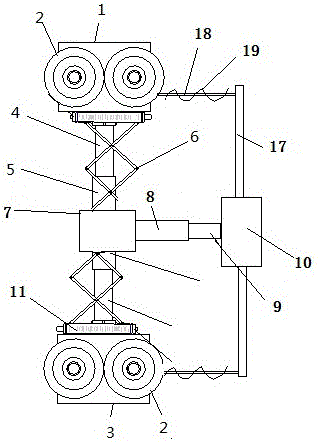 Wall-climbing type robot with effect of two-feet coordinated actuation