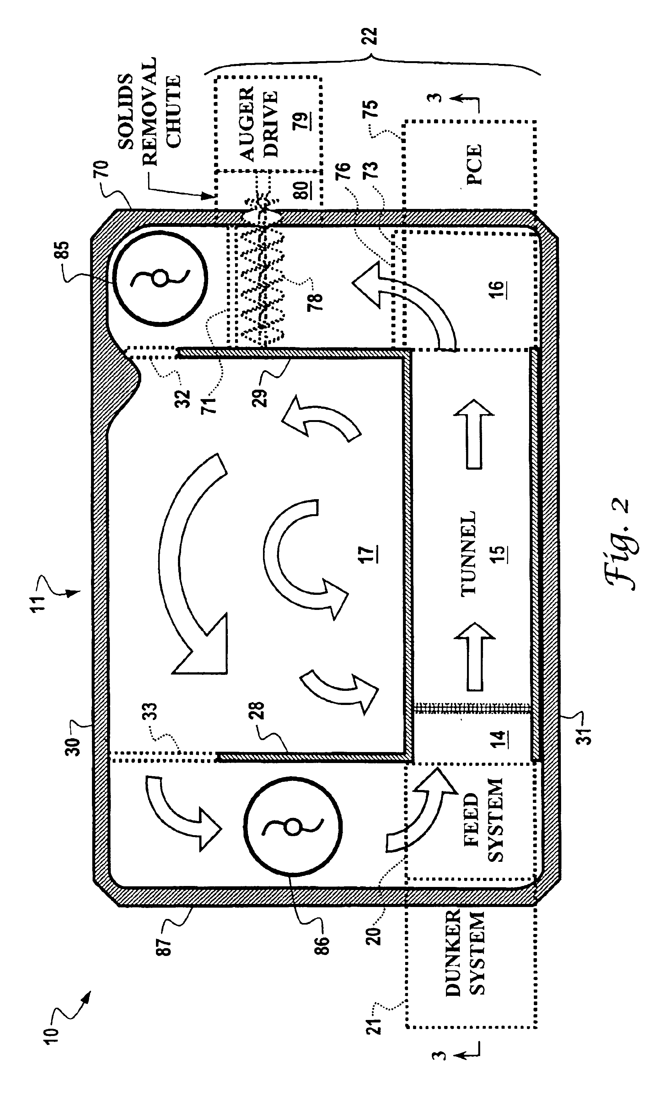 Apparatus and method for treating containerized feed materials in a liquid reactant metal