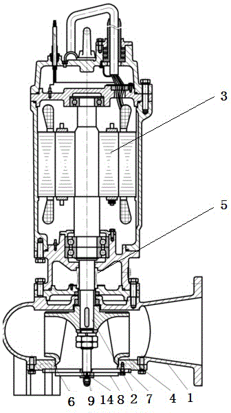 Sewage pump with cutting device