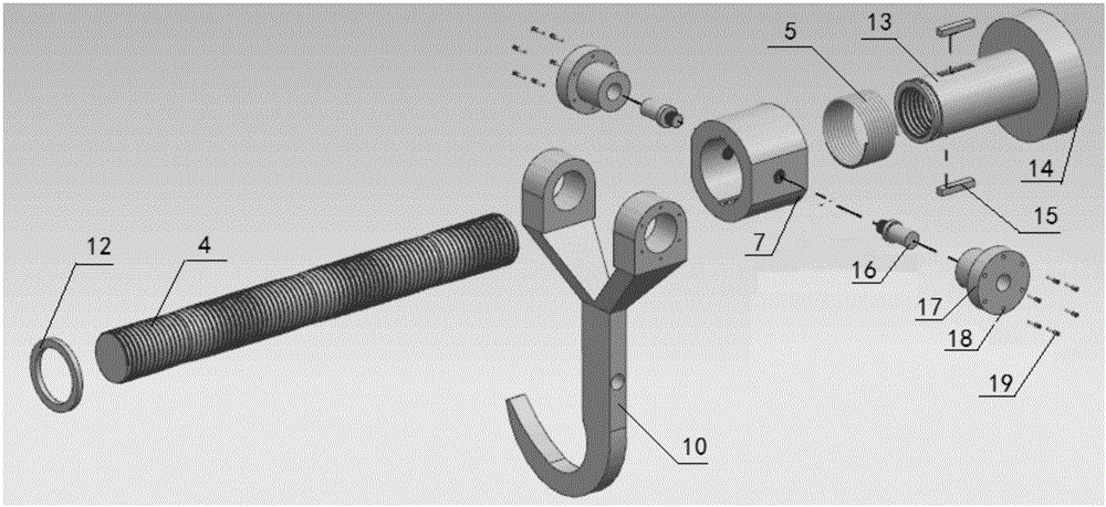Clamping device for bar grabbing