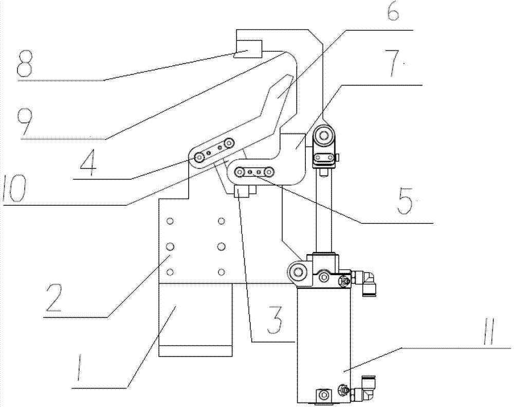 Mechanism for compressing automobile side wall buckle flanging