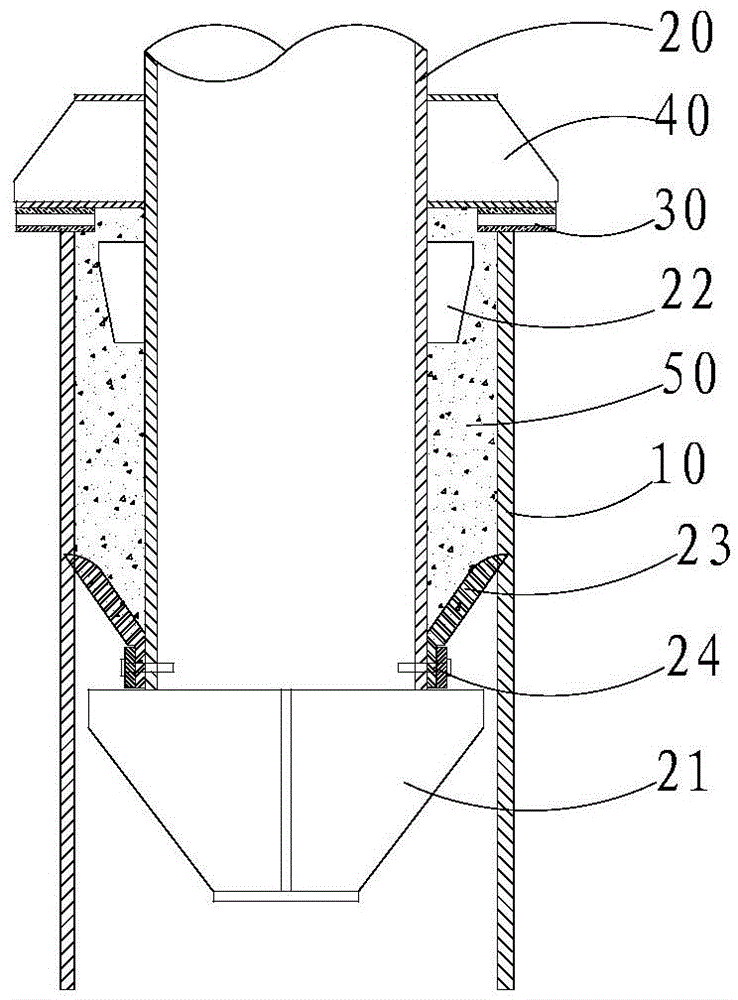 Leveling structure and leveling method for sea fan foundations
