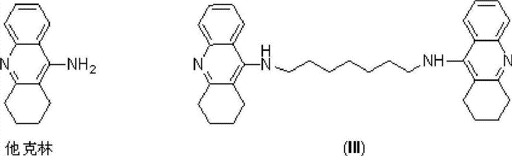 Tacrine-phenothiazine isodiad compound and preparation method thereof