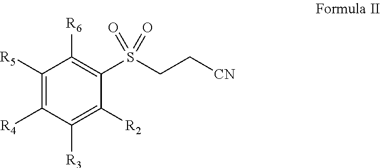 Pharmaceutical composition comprising omega-(arylsulfonyl)alkylnitrile