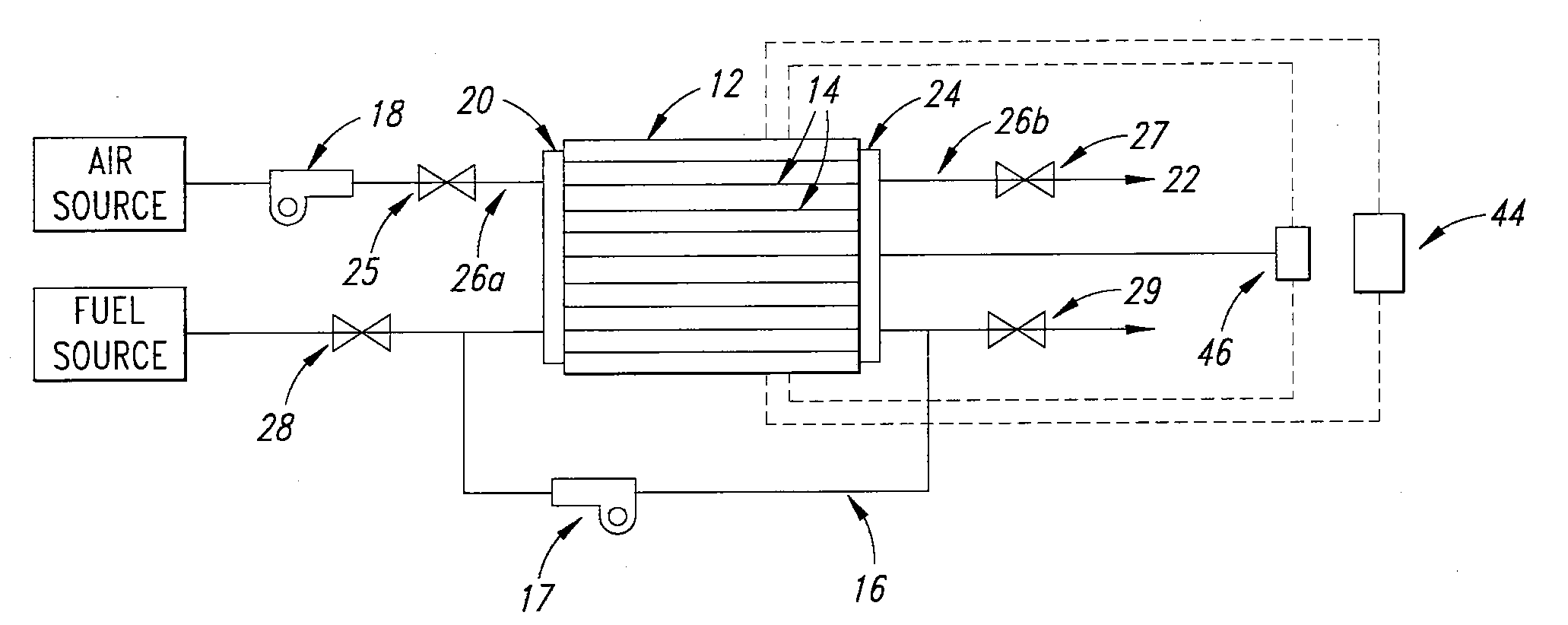 Shutdown procedure for fuel cell stacks