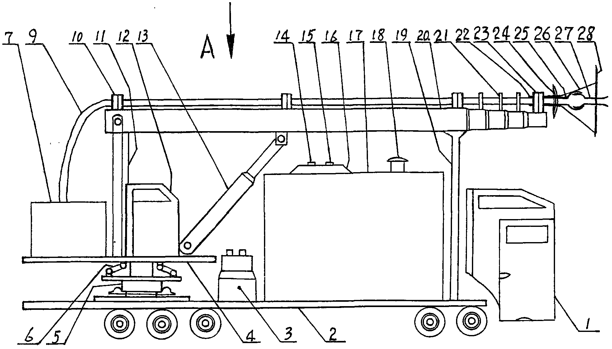 Large firefighting apparatus for high-rise building